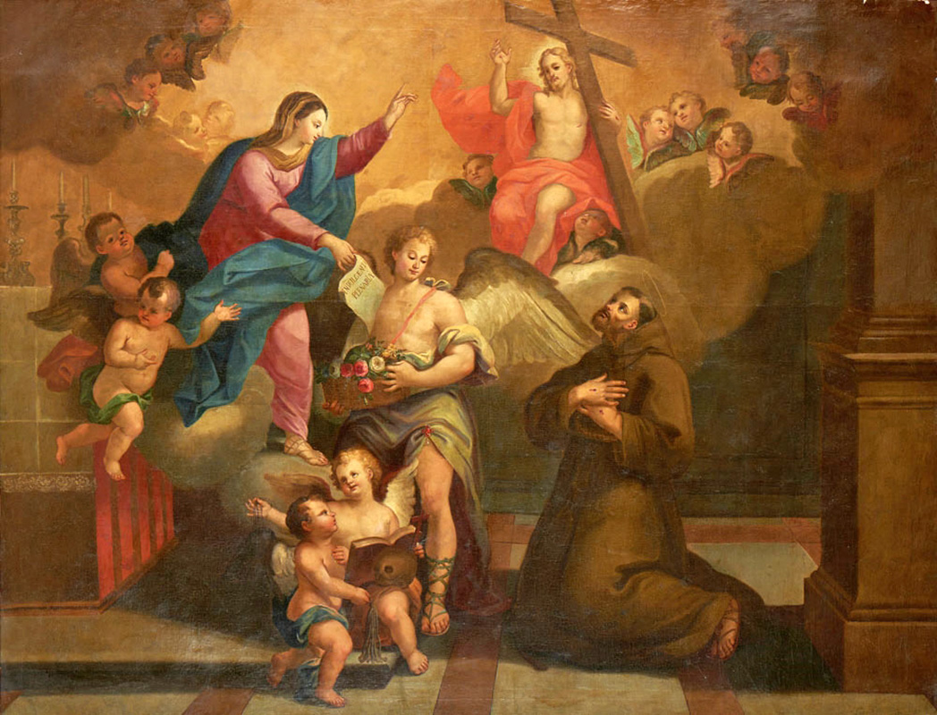 apparition of saint mary of the angels and jesus christ to saint francis of assisi